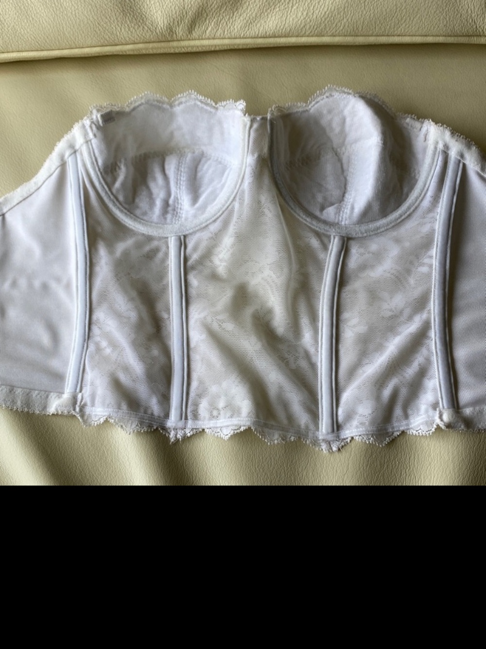 White Lace Strapless or with straps Bustier or corset - Picture 9 of 15